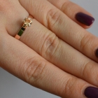 Срібна каблучка з золотими напайками