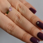 Срібна каблучка з золотими напайками