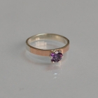 Срібна каблучка з золотими напайками