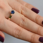 Срібна каблучка з золотими напайками