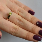 Срібна каблучка з золотими напайками