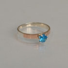 Срібна каблучка з золотими напайками