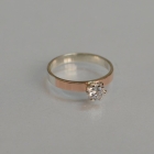 Срібна каблучка з золотими напайками