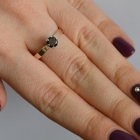 Срібна каблучка з золотими напайками