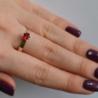 Срібна каблучка з золотими напайками