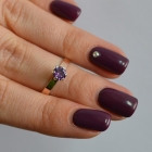 Срібна каблучка з золотими напайками