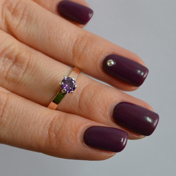 Срібна каблучка з золотими напайками