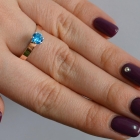 Срібна каблучка з золотими напайками