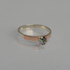 Срібна каблучка з золотими напайками