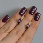 Срібні сережки з пластинами із золота