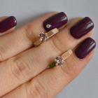 Срібні сережки з пластинами із золота