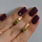 Срібні сережки з пластинами із золота