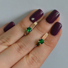 Срібні сережки з пластинами із золота