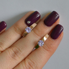 Срібні сережки з пластинами із золота