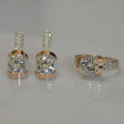 Срібний гарнітур з золотими накладками