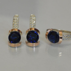 Срібний гарнітур з золотими накладками