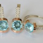 Срібний гарнітур з золотими накладками