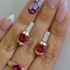 Срібний гарнітур з золотими накладками