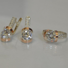 Срібний гарнітур з золотими накладками