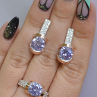 Срібний гарнітур з золотими накладками