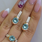 Срібний гарнітур з золотими накладками