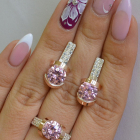 Срібний гарнітур з золотими накладками