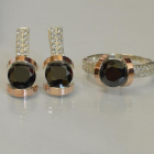 Срібний гарнітур з золотими накладками