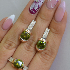 Срібний гарнітур з золотими накладками