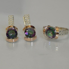 Срібний гарнітур з золотими накладками