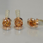 Срібний гарнітур з золотими накладками