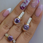 Срібний гарнітур з золотими накладками