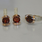 Срібний гарнітур з золотими накладками