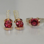 Срібний гарнітур з золотими накладками