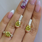 Срібний гарнітур з золотими накладками