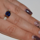 Срібна каблучка  зі вставками з золота