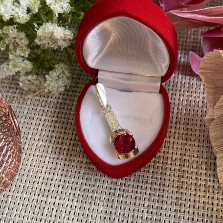 Срібна підвіска з пластинами золота