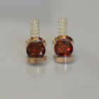 Серебряные серьги со вставками из золота