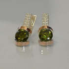 Серебряные серьги со вставками из золота