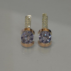 Серебряные серьги со вставками из золота