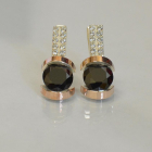 Серебряные серьги со вставками из золота