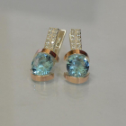 Серебряные серьги со вставками из золота