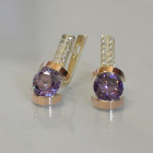 Серебряные серьги со вставками из золота