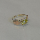 Срібна каблучка з пластинами із золота