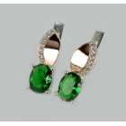 Срібні сережки з золотими вставками