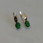 Срібні сережки з золотими вставками