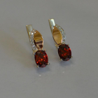 Срібні сережки з золотими вставками