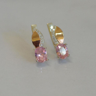 Срібні сережки з золотими вставками