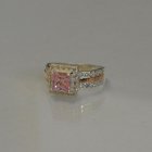 Серебряное кольцо с золотыми вставками