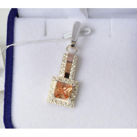 Серебряная подвеска с золотыми накладками