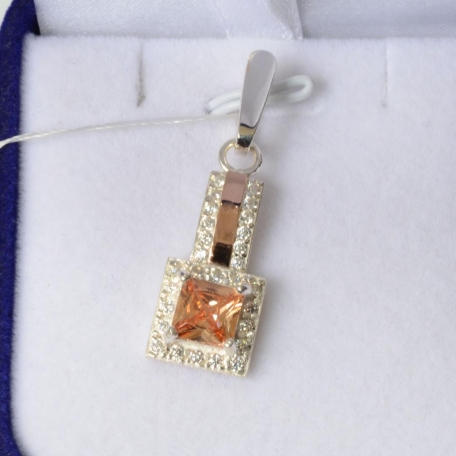 Срібна підвіска  з золотими накладками